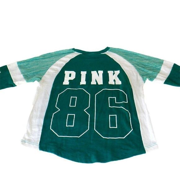 Victoria Secrets Pink teal green 86 L/S top - Picture 4 of 5